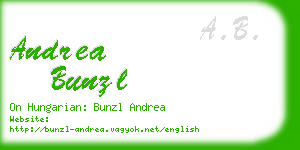 andrea bunzl business card